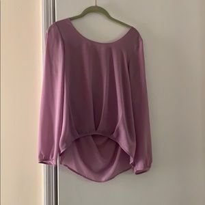 Blouse with semi open back
